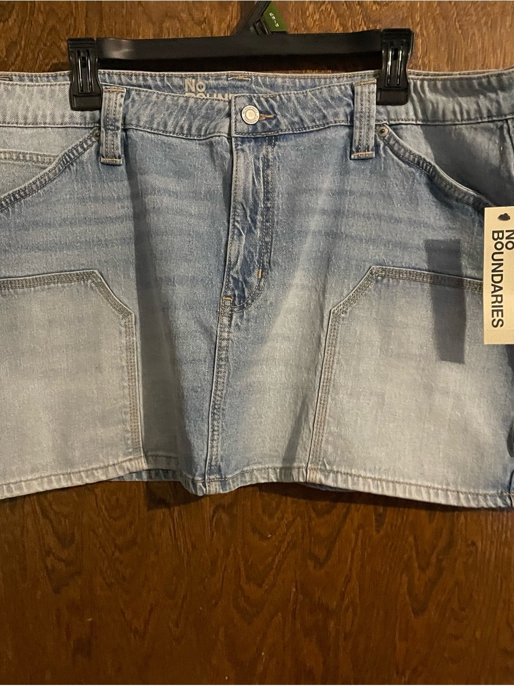 No Boundaries Light Blue Denim Skirt